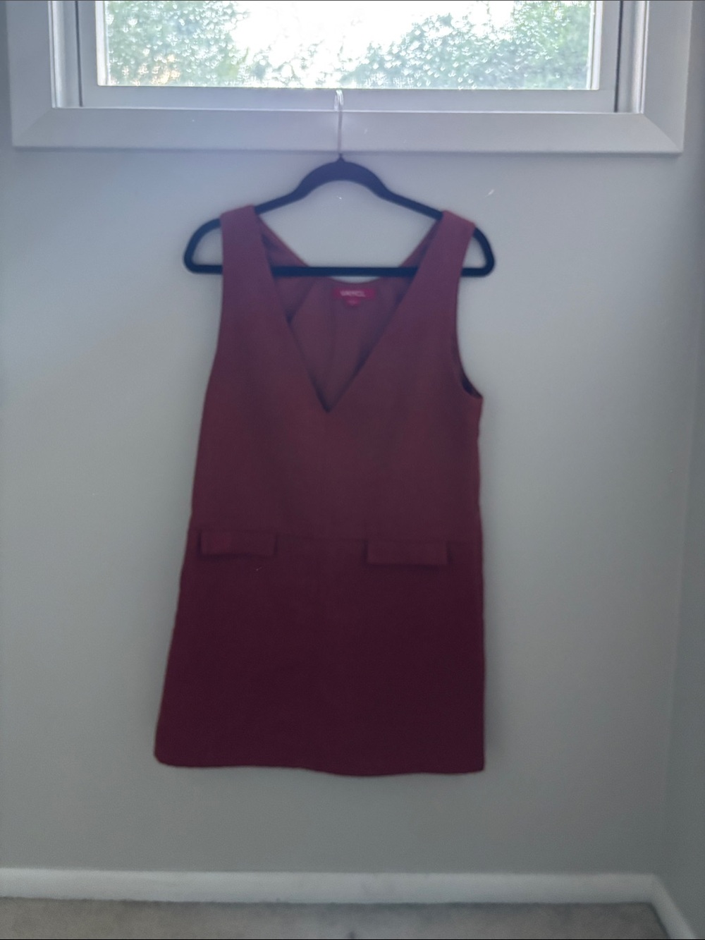VANCL Rust-Brown Sleeveless V-Neck Mini Dress - Picture 4 of 4